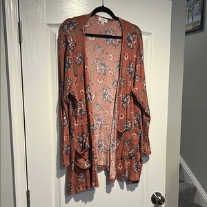 LuLaRoe Brown Cardigan Sweater with Long Sleeves